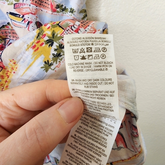 Boden Ivory Paradise Bay Sleeveless Smocked Waist Mini Dress 6P - Picture 7 of 7